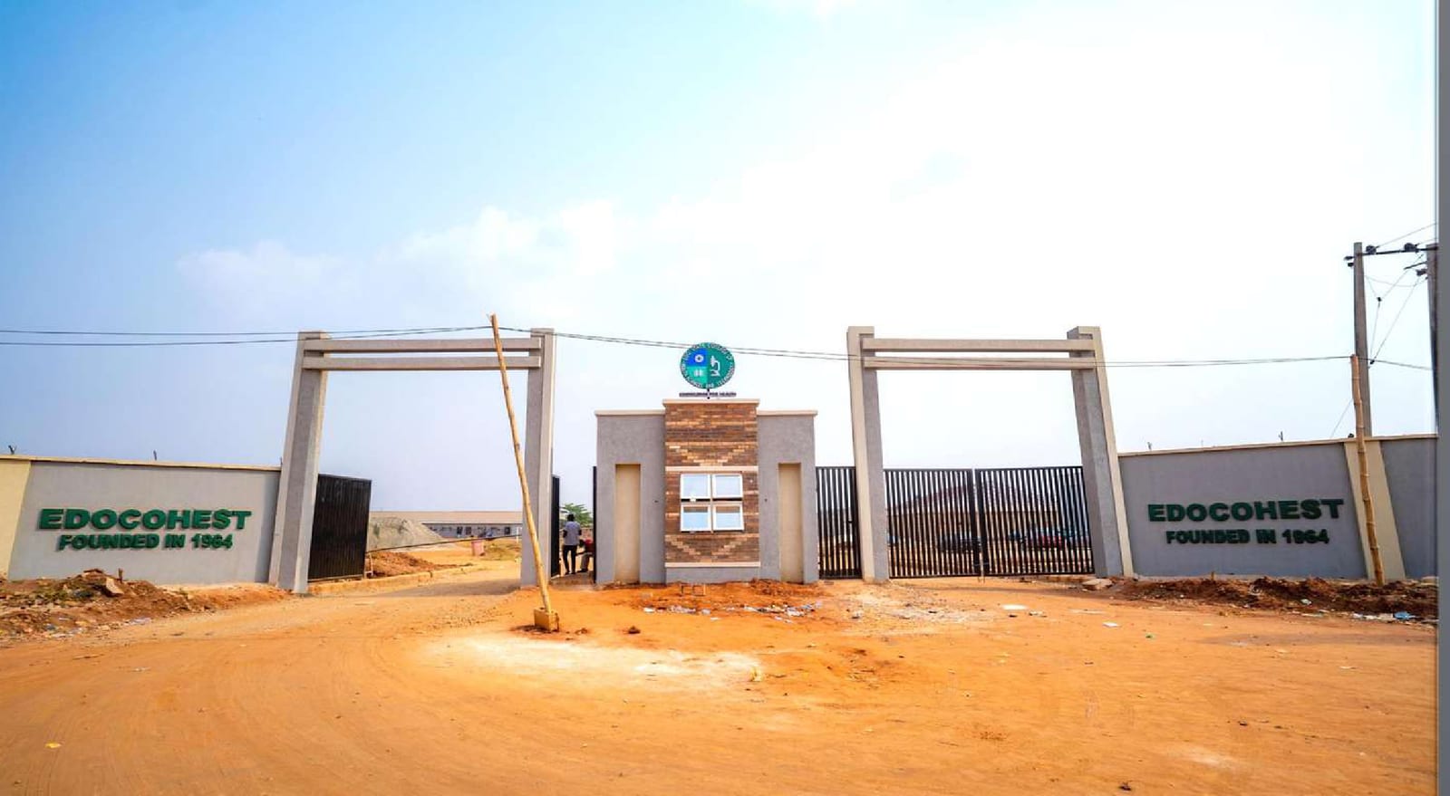 Main entrance gate of the Edo State School of Health Technology campus, Benin City