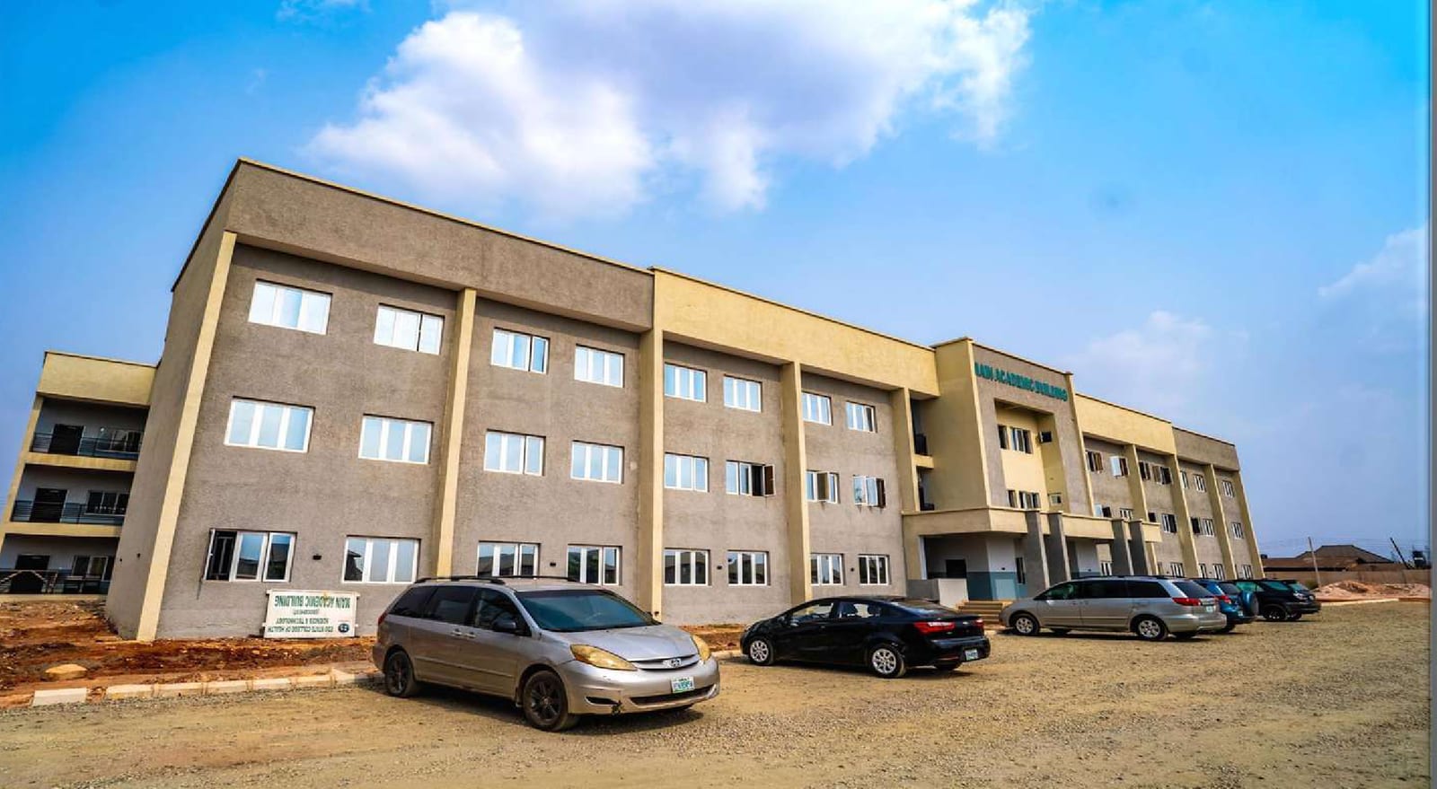 Completed three-storey academic building at the Edo State School of Health Technology, Benin City