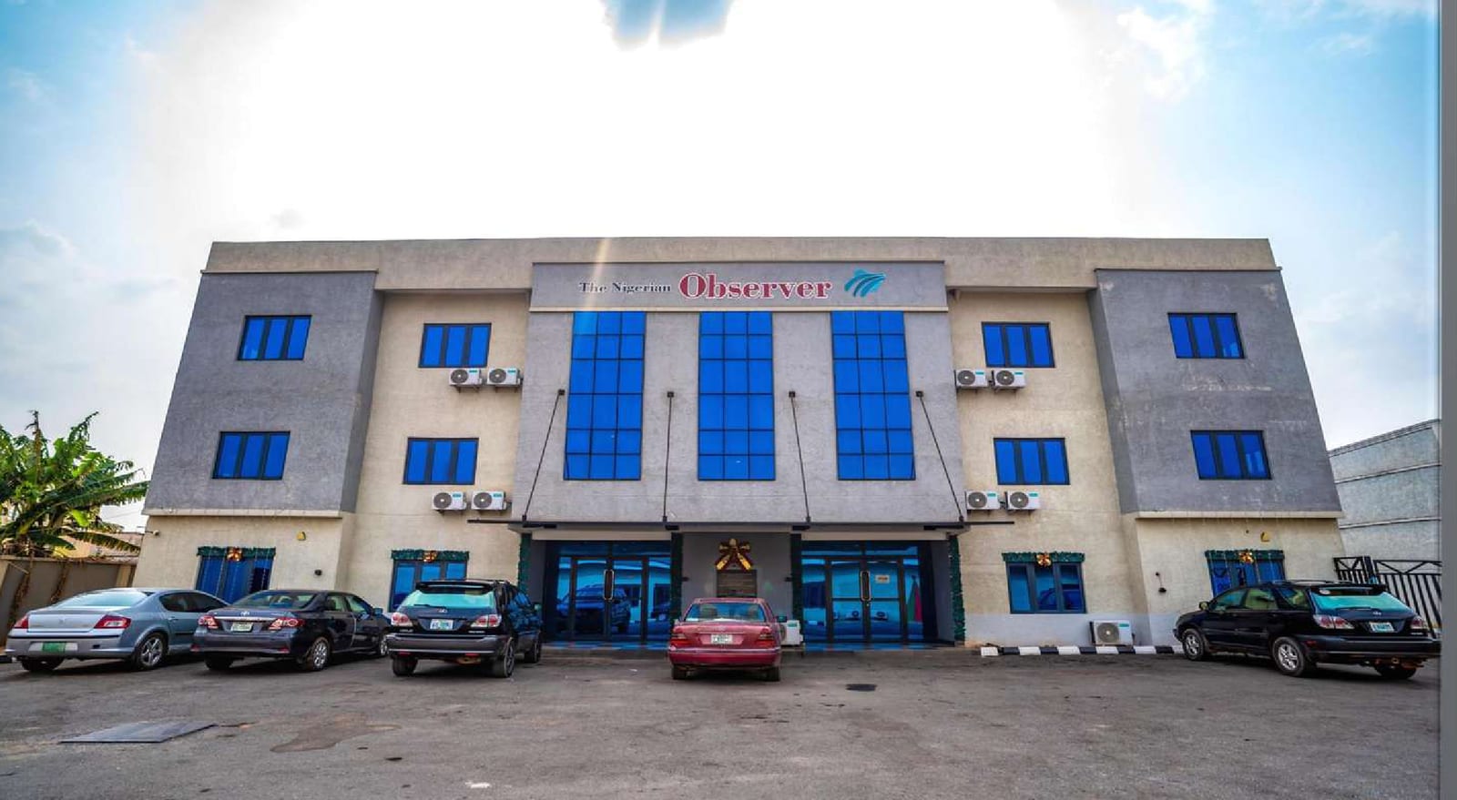 Front of the completed Nigerian Observer administrative building in Benin City