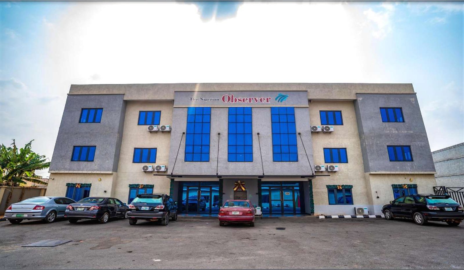 Front of the Nigerian Observer administrative building, Benin City, remodelled by Pekuric